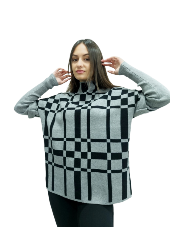 CLOSED NECK KNIT SWEATER