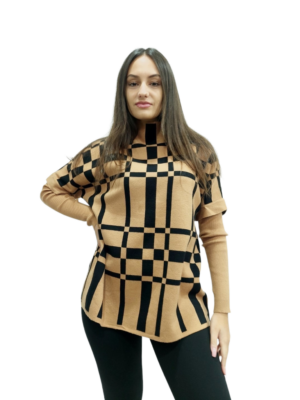 CLOSED NECK KNIT SWEATER