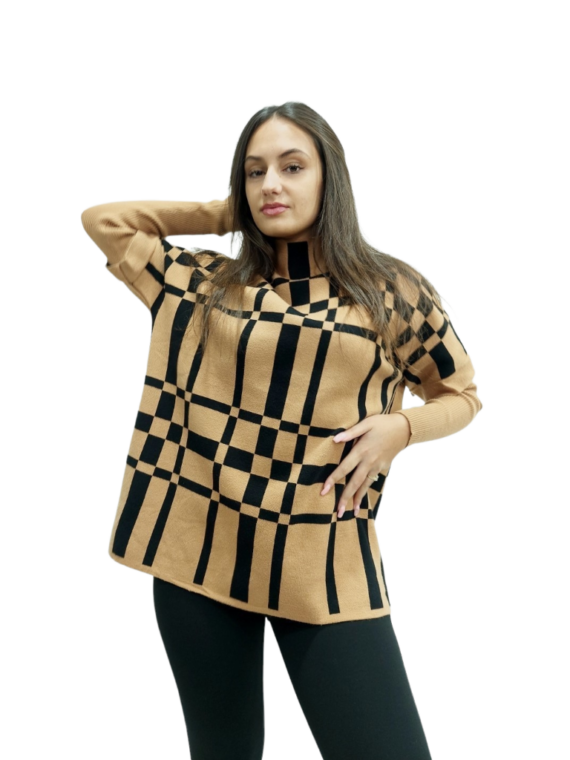 CLOSED NECK KNIT SWEATER