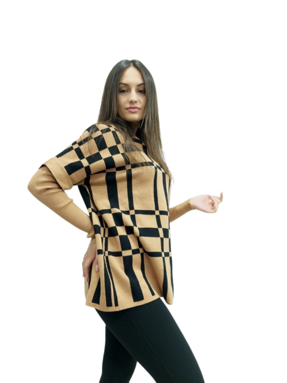 CLOSED NECK KNIT SWEATER