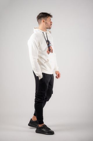 HOODIE WITH HOOD AND PRINT