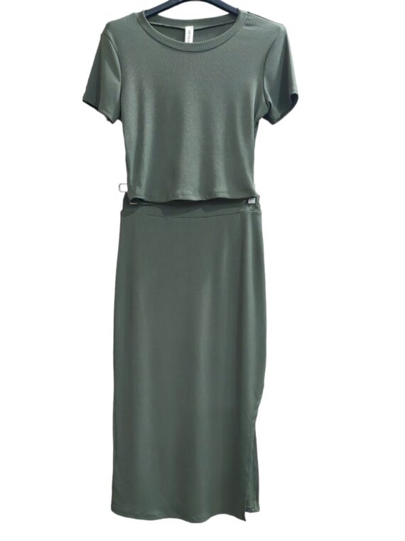 ΣΕΤ MIDI ΦΟΥΣΤΑ ΜΕ CROP TOP