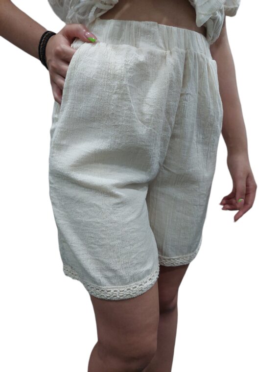 BERMUDA WITH KNIT FINISH