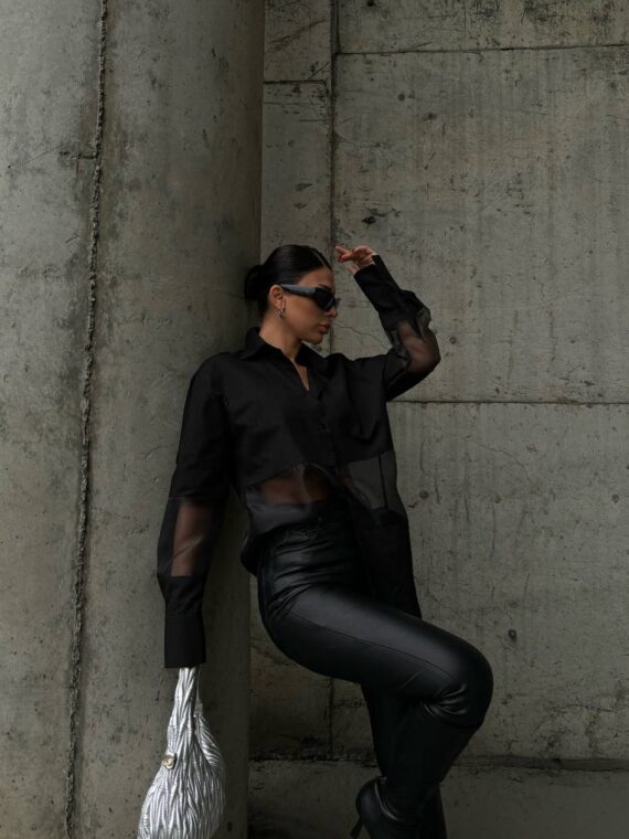 SHIRT WITH TRANSPARENCY