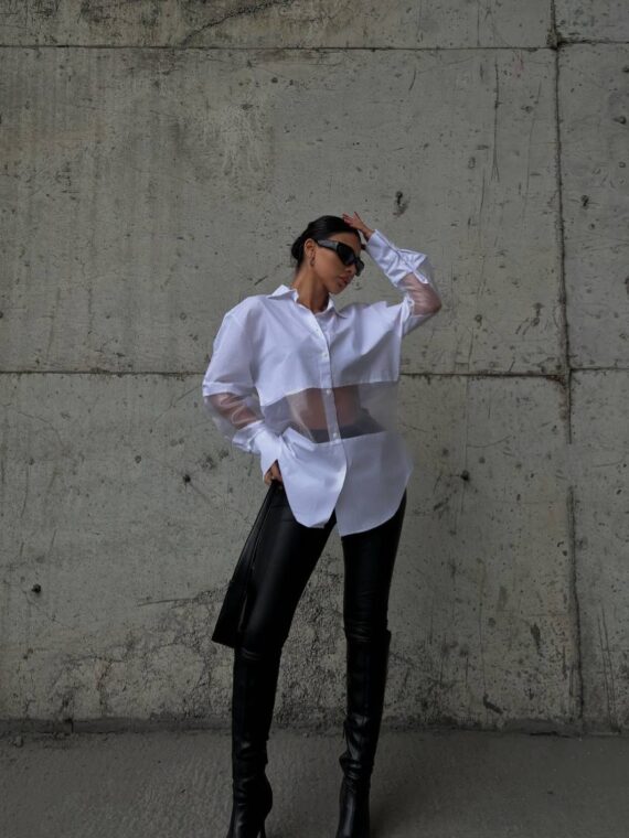 SHIRT WITH TRANSPARENCY