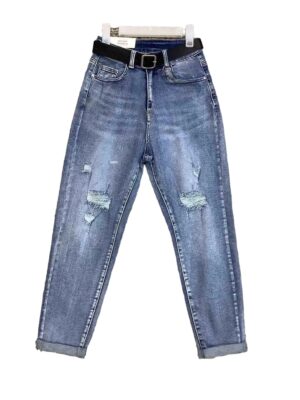 ELASTIC HIGH WAIST JEANS