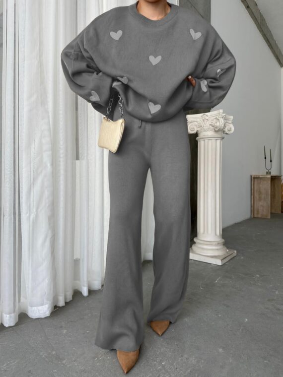 KNITTED SET WITH CRANES