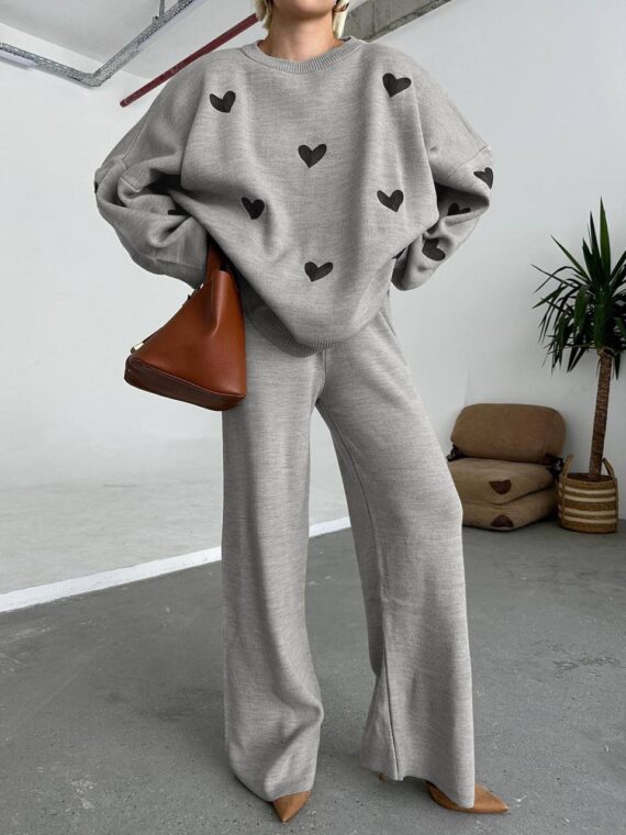 KNITTED SET WITH CRANES