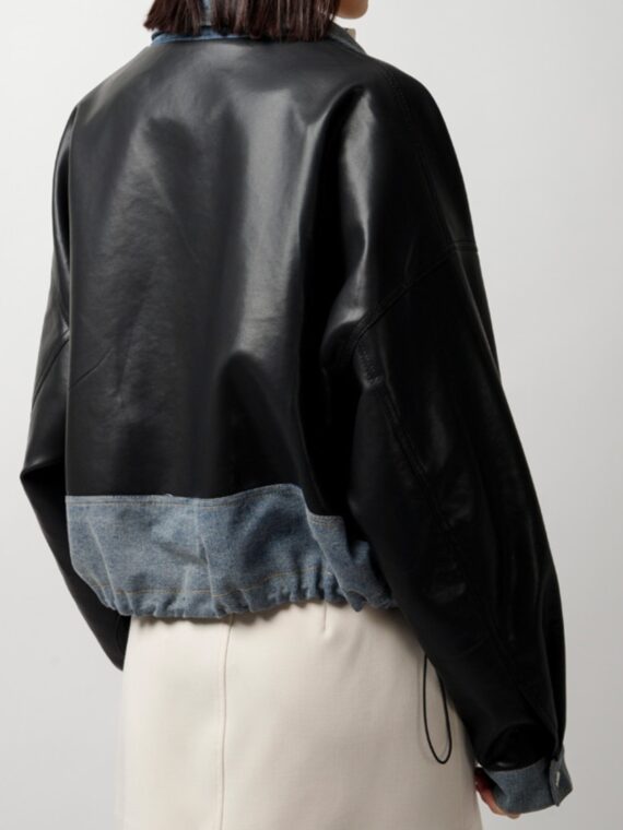 JACKET ΔΕΡΜΑΤΙΝΗ ΜΕ ΤΖΙΝ ΛΕΠΤΟΜΕΡΕΙΕΣ