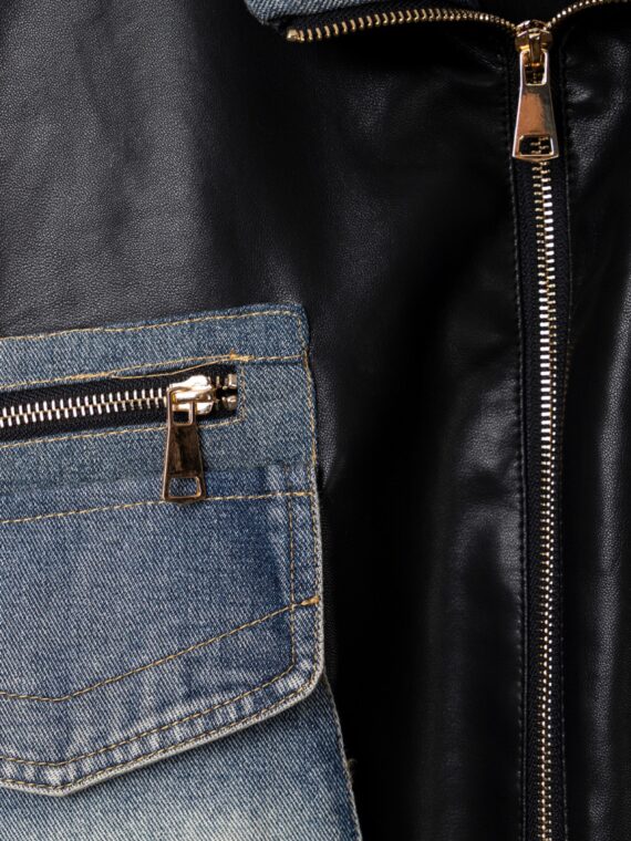 JACKET ΔΕΡΜΑΤΙΝΗ ΜΕ ΤΖΙΝ ΛΕΠΤΟΜΕΡΕΙΕΣ