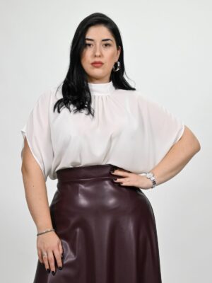 ΜΠΛΟΥΖΑ ΜΕ ΔΕΣΙΜΟ ΠΙΣΩ ΑΠΟ ΚΡΕΠ ΜΟΥΣΕΛΙΝΑ