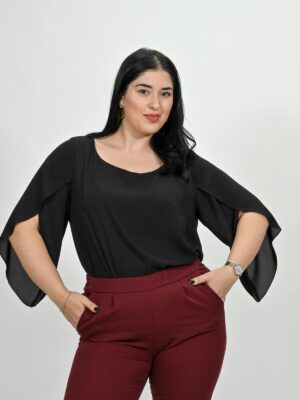 ΜΠΛΟΥΖΑ ΜΟΥΣΕΛΙΝΑ ΜΕ ΑΝΟΙΓΜΑ ΣΤΑ ΜΑΝΙΚΙΑ